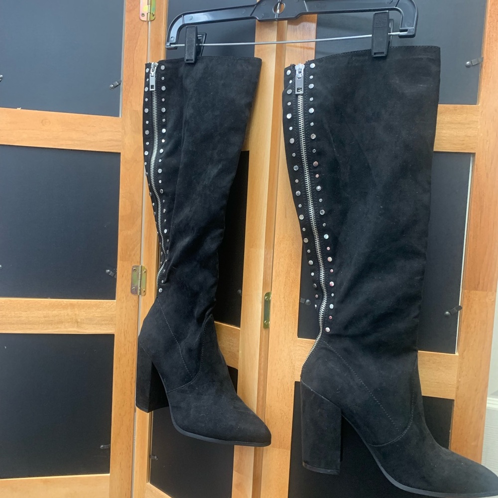 Dolcetta Olivia Knee-High Suede High Heeled Boots